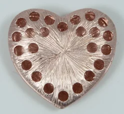 Magnet Brosche Tuchhalter - Roségold Herz Ornament