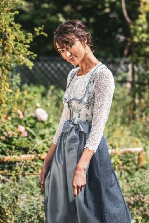 MarJo Blusen Body "Hilda-Anita" Spitze Halbarm 300700 | Off-White
