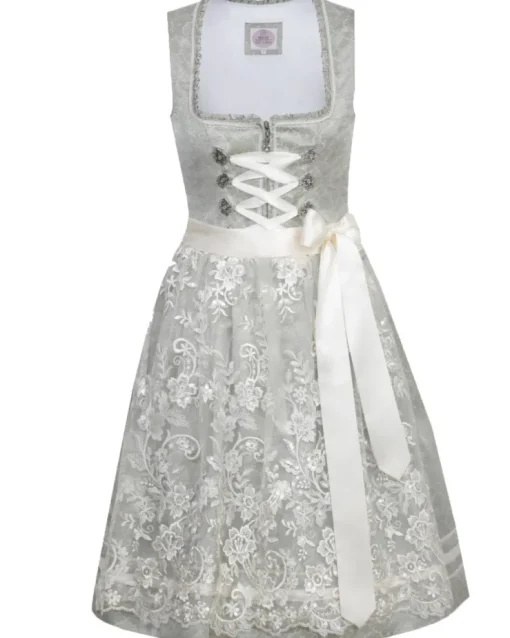 MarJo Dirndl "Anna" mit Spitzenschürze 695458 | Mint Creme 58cm