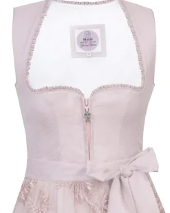 MarJo Dirndl "Dana" mit Spitzenschürze 699165 | Puderrosa 65cm