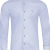 MarJo Herren Trachtenhemd "Benjamin" Stehkragen | Light Denim
