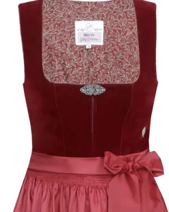 MarJo Samt Dirndl "Elisabeth" 697758 | Palisander Rot 58cm