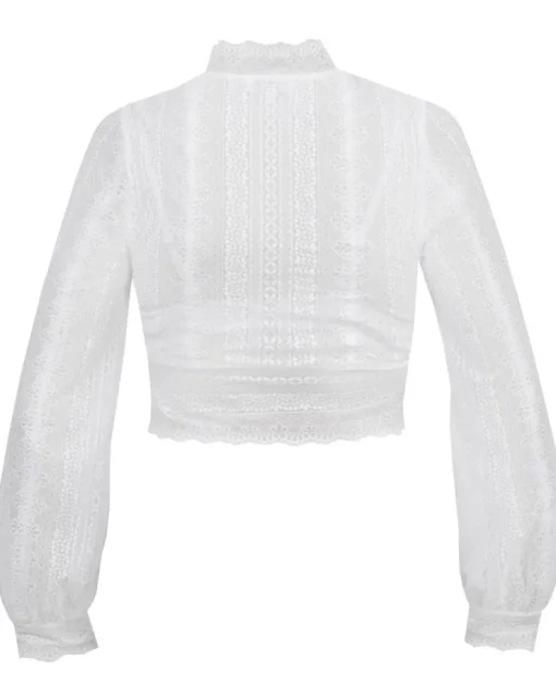 MarJo Spitzen Dirndlbluse "Hetty-Emilia" Langarm 302400 | Offwhite