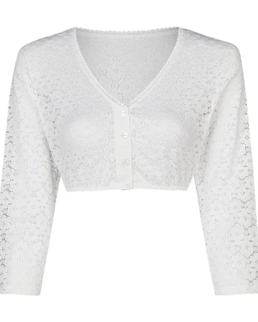 Nina von C. 3/4 Arm Dirndlbluse "Riley" Bio Baumwolle 40471327 | Weiß