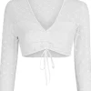 Nina von C. Dirndlbluse "Myalana" V-Ausschnitt 16471963 | Weiß