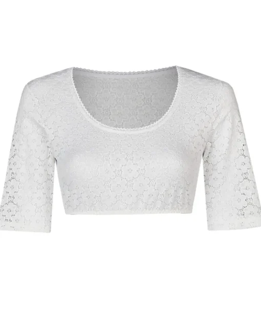 Nina von C. Halbarm Dirndlbluse "Suna" Bio Baumwolle 40463327 | Weiß