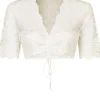Nina von C. Halbarm Spitzen Dirndlbluse "Audrey" 16467326 | Champagner