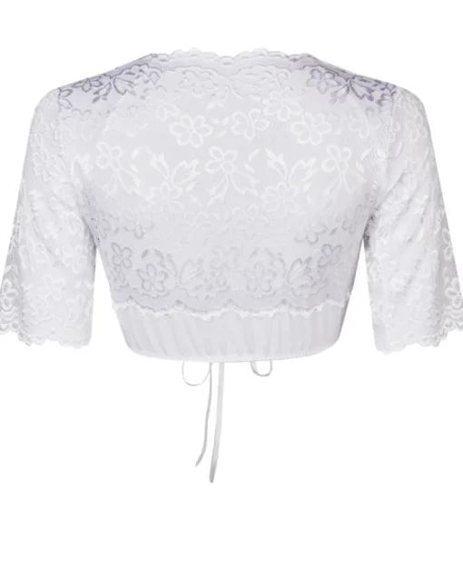 Nina von C. Halbarm Spitzen Dirndlbluse "Amira" 16464326 | Weiß