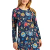 Nina von C. Langarm Nachthemd mit Blumen Print 93770902 | Blau