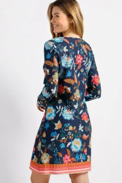Nina von C. Langarm Nachthemd mit Blumen Print 93770902 | Blau