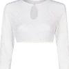 Nina von C. Spitzen Dirndlbluse "Naomi" Lochausschnitt 48471328 | Weiß