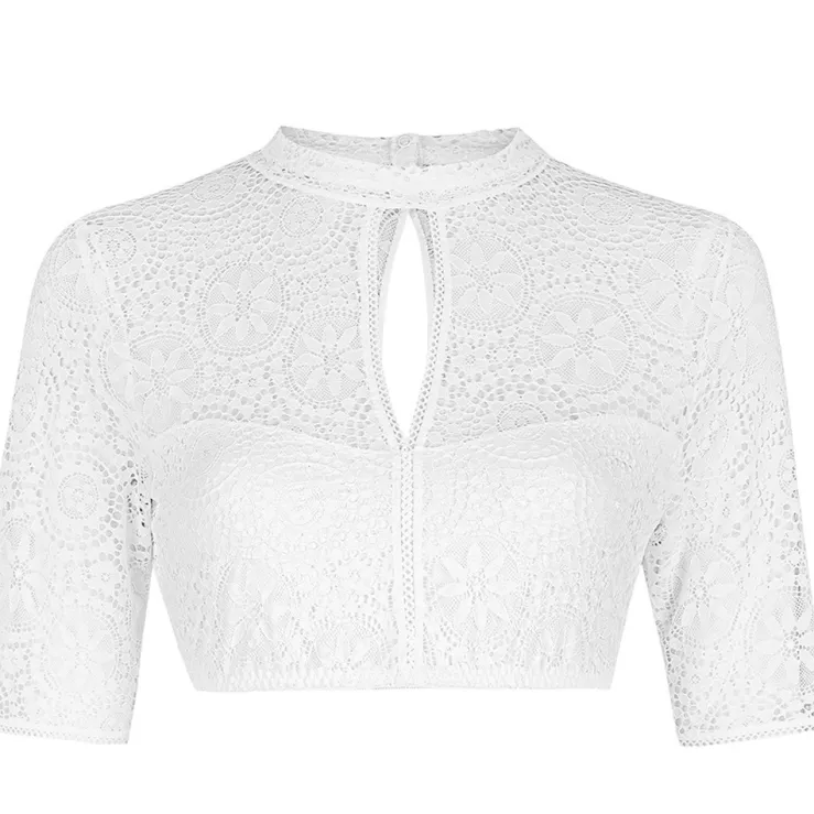 Nina von C. Spitzen Dirndlbluse "Julia" Traditionell 16467893 | Weiß