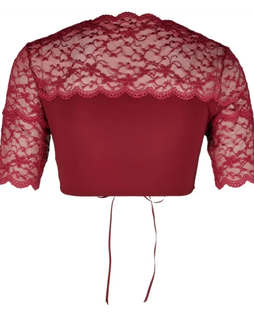Nina von C. Spitzen Dirndlbluse "Linnea" Halbarm 48463971 | Red Berries
