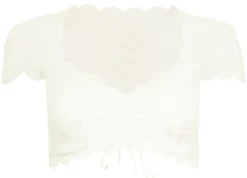 Nina von C. Spitzen Dirndlbluse "Valeska" Kurzarm 48462971 | Champagner