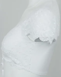 Nina von C. Spitzen Dirndlbluse "Valeska" Kurzarm 48462971 | Weiß