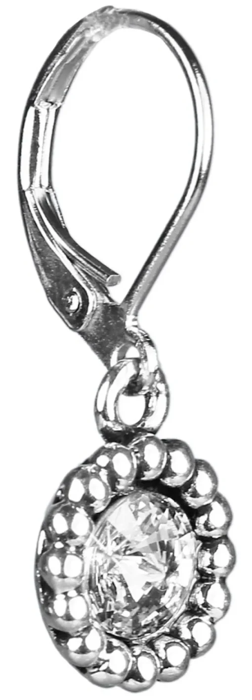 Ohrringe Aurelia mit rundem Anhänger und Kristallen von Swarovski® - Kristall