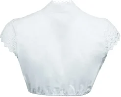 Pierre Marcel Damen Dirndlbluse Alea im Häkellook mit Stehkragen - Weiß