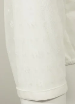 Pierre Marcel Damen Dirndlbluse Marisa mit Spitze und Stehkragen - Creme