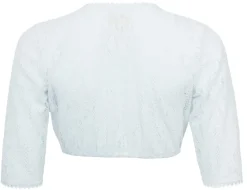 Pierre Marcel Damen Halbarm Spitzen Dirndlbluse Josy mit Herzausschnitt - Weiß
