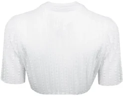 Pierre Marcel Damen Halbarm Spitzen Dirndlbluse Liora mit Stehkragen - Weiß