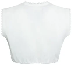 Pierre Marcel Ärmellose Dirndlbluse Nerina mit Spitze - Weiß