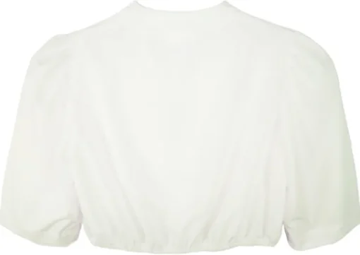 Pierre Marcel Seidige Damen Dirndlbluse Melina mit V-Ausschnitt - Creme