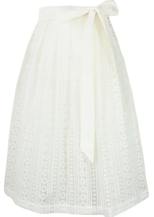 Pierre Marcel Transparente Blümchen Dirndlschürze Anna - Creme
