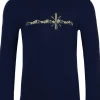 Piz Palü Herren Langarmshirt "Unterammergau" | 020030 - Marine