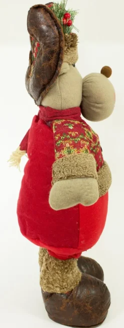 Rentier Dekofigur für Weihnachten - Stehfigur mit ausziehbaren Beinen - 80 x 34 cm