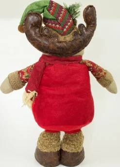 Rentier Dekofigur für Weihnachten - Stehfigur mit ausziehbaren Beinen - 80 x 34 cm