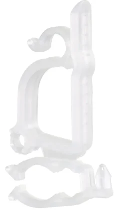 Riffelmacher Dachrinnenhalterung für Lichterketten und Lichterschläuche 6 cm 10 Stück - Weiß
