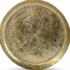 Riffelmacher Dekoteller mit Strahlendesign 32 cm 70577 | Gold