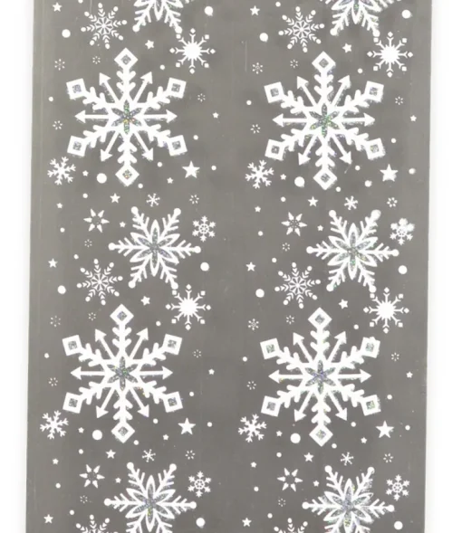 Riffelmacher Fensterdekoration Schneeflockenbanner 75139 - Weiß Glitter 60cm