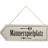 Riffelmacher Holz Dekoschild "Männerspielplatz" 40 x 25 cm | 08530 - Gartendekoration