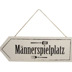Riffelmacher Holz Dekoschild "Männerspielplatz" 40 x 25 cm | 08530 - Gartendekoration