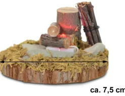 Riffelmacher Lagerfeuer mit LED Licht 78319 | 7,5cm