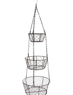 Riffelmacher Metall Körbe 3-tlg. Hänge Etagere 84 cm | 08213