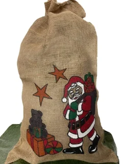 Riffelmacher Nikolaus Jutesack 80 x 50 cm "Weihnachtsmann" 19411 | Natur