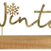 Riffelmacher Schriftzug auf Holzsockel "Winter" 29 x 17 cm 18822 - Gold