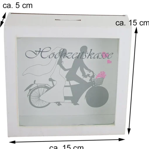 Riffelmacher Spardose "Hochzeitskasse" 08335 | 15 x 15 cm - Hochzeitsgeschenk