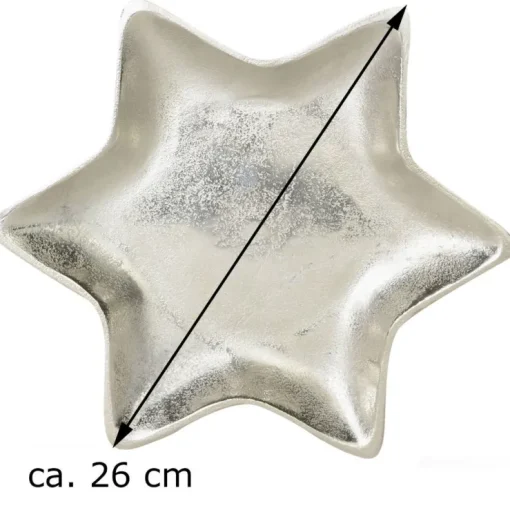 Riffelmacher Stern Dekoteller Ø 26cm aus Aluminium 70331 | Silber