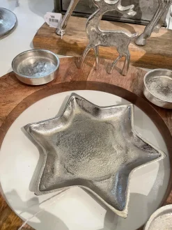 Riffelmacher Stern Dekoteller Ø 26cm aus Aluminium 70331 | Silber