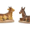 Riffelmacher Tierset Ochs und Esel 7 cm 78041 | Braun