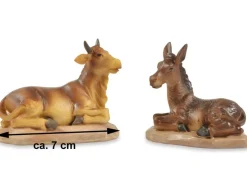 Riffelmacher Tierset Ochs und Esel 7 cm 78041 | Braun