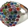 Ring Colorful mit Strasssteinen - Funky