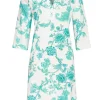 RINGELLA 3/4 Arm Nachthemd "Flower Dream" 4271002 | Perlweiß Türkis