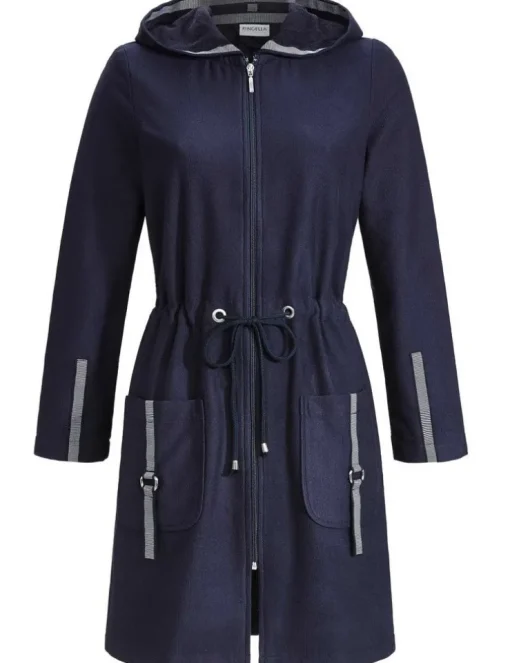 RINGELLA Damen Frotteemantel mit Kapuze 2218605 | Marineblau