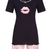 RINGELLA Damen Kurzarm Pyjama "Lovely" 4261312 | Dark Navy