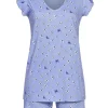 RINGELLA Damen Kurzarm Pyjama "Butterflys" 4261318 | Milky Blue