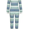 RINGELLA Damen Langarm Pyjama "Geometric" 2511212 | Bunt Blau